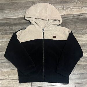 Roxy Women's Black and Cream Hoodie